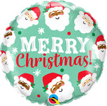 Ho Ho Ho Christmas Santas 18" Balloon