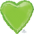 Iridescent Lime Green Decorator Heart 18" Balloon