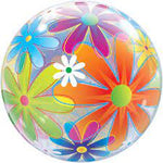 22in Fanciful Flowers Bubble 22″ Bubble Balloon Balloon by Qualatex from Instaballoons