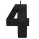 3.25" Candle #4 Glitter - Black - Amscan