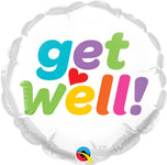 Get Well Colorful 4" Air-fill Balloon (requires heat sealing)