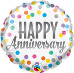 Anniversary Confetti Dots 4" Air-fill Balloon (requires heat sealing)