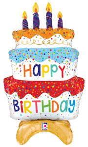 Birthday Cake Stand-Up 29″ Balloon