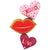 Heart Lips Trio 40″ Balloon