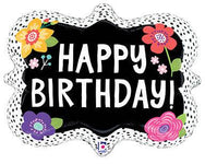 26" Flower Birthday Dots (PKG) Foil Balloon - Betallic