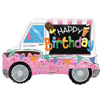 26" Happy Birthday Pink Ice Cream Truck (5ct) - Conver USA