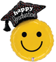 26" Happy Graduation Smiley - Betallic