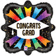 Congrats Grad Ribbons 18" Balloon