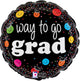 Way To Go Grad Smiley 18" Balloon