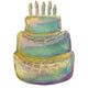 27" Iridescent Birthday Cake Foil Balloon - Winner Party