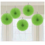 6" Mini Tissue Fans - Lime Green (6ct) - Amscan