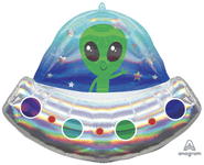 28" Alien Spaceship Iridescent - Anagram