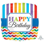 28" Birthday Bright Stripe & Chevron - Anagram