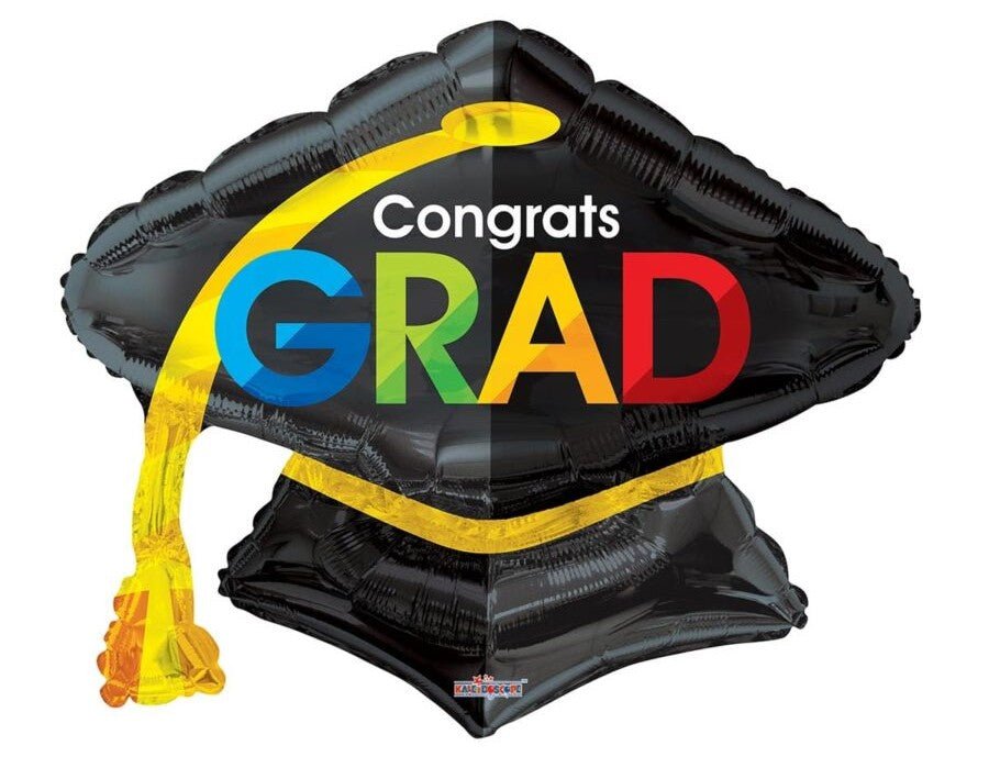 28" Congrats Grad Cap (5ct) - Conver USA