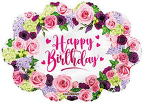 28" Happy Birthday Flower Wreath (5ct) - Conver USA