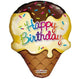 28" Happy Birthday Ice Cream Cone - Conver USA