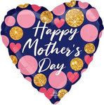 28" Happy Mothers Day Navy & Glitter Dots - Anagram