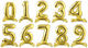 28" Standing Number Balloon - Gold - Winner Party