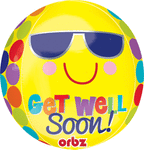 Bright Sunny Get Well Soon Orbz 16" Balloon