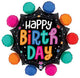 29" Colorful Circles Birthday - Foil Balloon (PKG) - Betallic