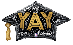 30" Grad Cap Words - Betallic