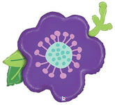 30" Purple Flower - Holographic - Betallic