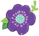 30" Purple Flower - Holographic - Betallic