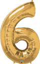 34" Number 6 Gold