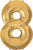 34" Number 8 Gold