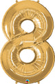 34" Number 8 Gold