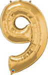 34" Number 9 Gold