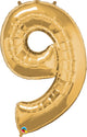 34" Number 9 Gold