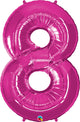 34" Number 8 Magenta