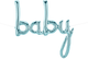 31" Baby Script Balloon - Pastel Blue - Northstar Balloons