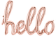 31" Hello Script Balloon - Rose Gold - Northstar Balloons