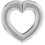 32" Linking Heart - Silver