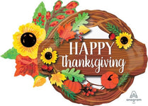 32" THANKSGIVING Wreath SuperShape Foil Balloon (PKG) - Anagram