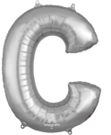 Silver Letter C 34″ Balloon