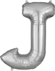 Silver Letter J 34″ Balloon