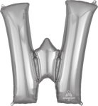 Silver Letter W 34″ Balloon