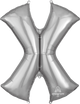 Silver Letter X 34″ Balloon