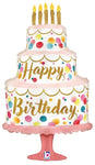 33" Satin Birthday Pink Cake - Betallic