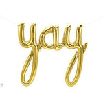 33" Yay Script Balloon - Gold - Northstar Balloons