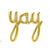 33" Yay Script Balloon - Gold - Northstar Balloons