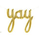 33" Yay Script Balloon - Gold - Northstar Balloons