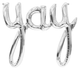 33" Yay Script Balloon - Silver - Northstar Balloons