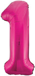 34" Balloon Numbers - Fuchsia Conver USA