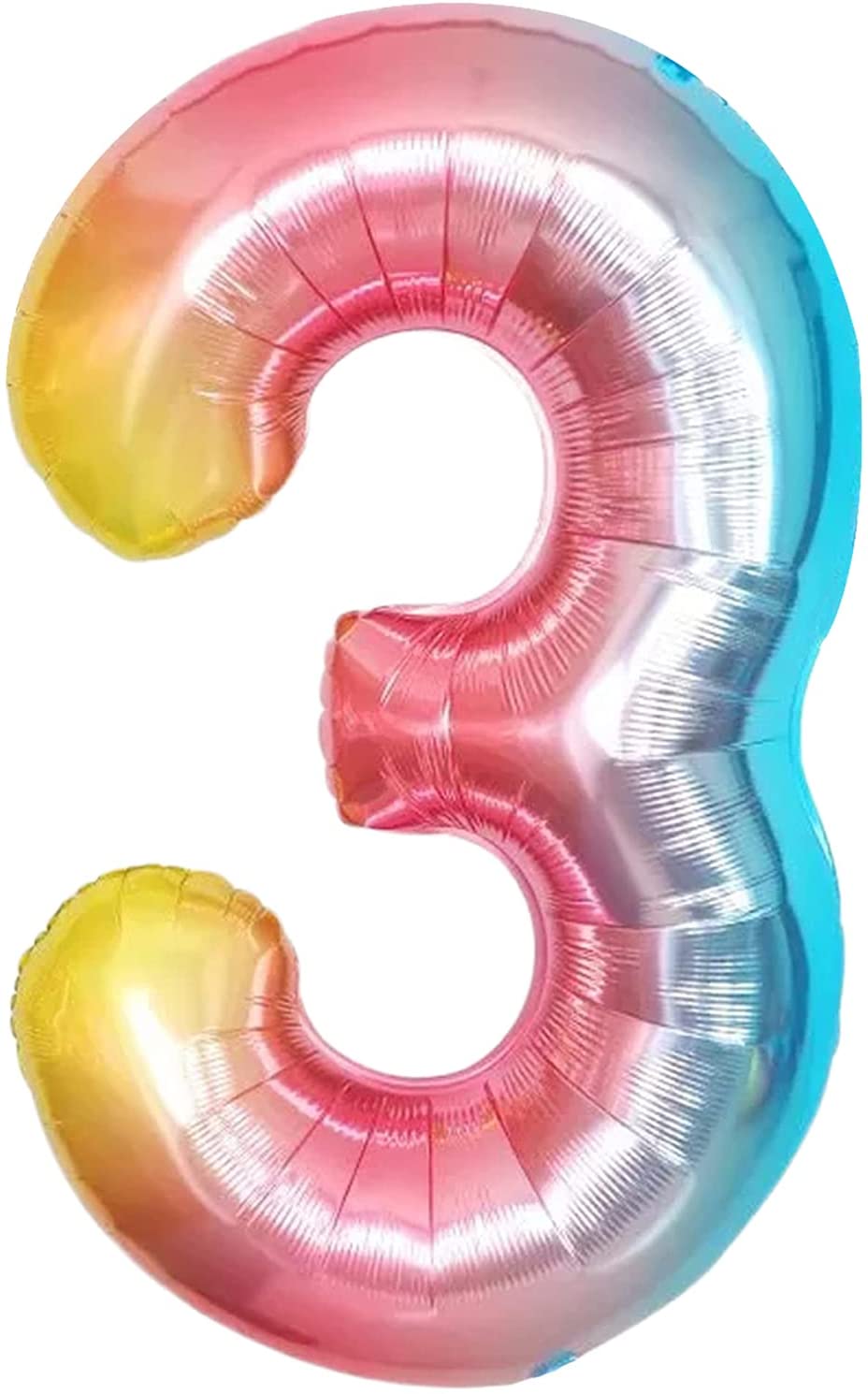 34" Balloon Numbers - Pastel Rainbow - Party America
