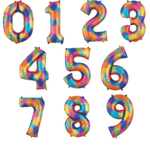 34" Balloon Numbers - Rainbow - Party America