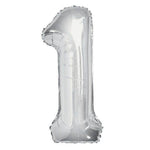 34" Balloon Numbers - Silver - Party America